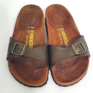 Birkenstock Madrid Sandal Metallic Olive EU38